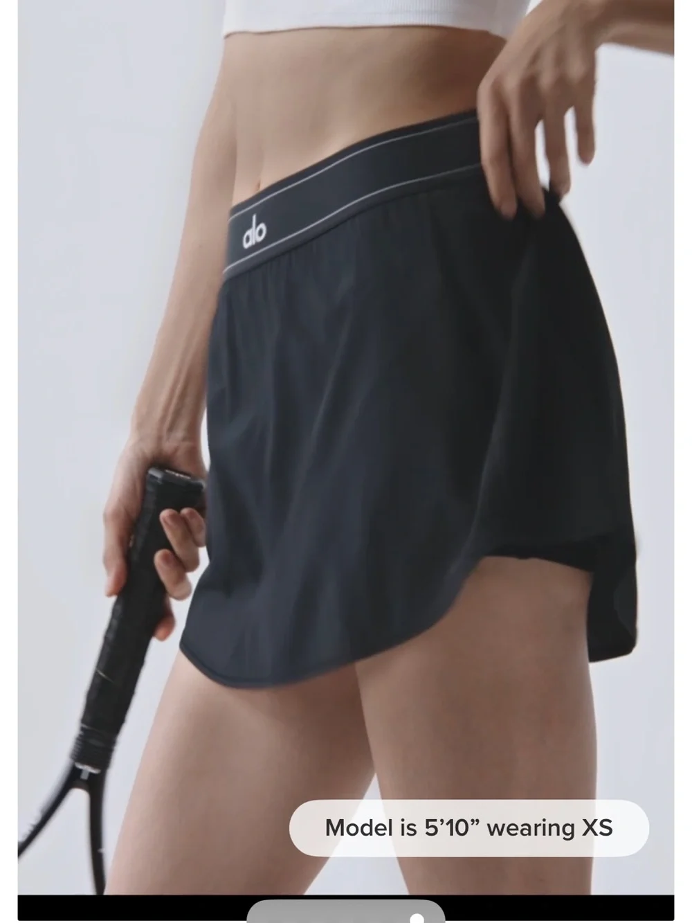 ALO Match Point Tennis Skirt - Black S